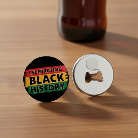 Black History Bottle Opener Both Sides with Background