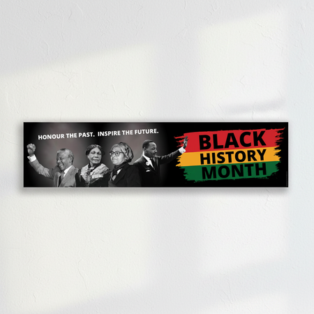 Black History Month Banner on Textured Wall
