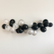 Black Silver Balloon Garland - Full Square Textured Background