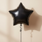 Black star foil balloon with black curling ribbon