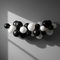 Black White Silver Balloon Garland with Enhanced Light and Shade