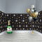 Black, Silver & Gold Star Backdrop Decoration - 9.14m
