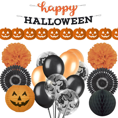 Black & Orange Halloween Decoration Party Pack