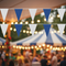 Blue and White Fabric Bunting party lifestyle shot