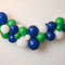 Blue Green White Balloon Arch - Less Dense Close Up