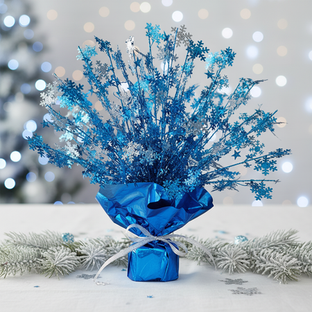 Blue Snowflake Centrepiece - Frosty Christmas Table