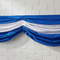 Blue & White Drape on White Brick Wall - Draped Style