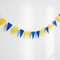 Blue Yellow Bunting Draped Across Wall