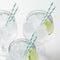 Pale Blue Stripes Paper Straws - Pack of 10