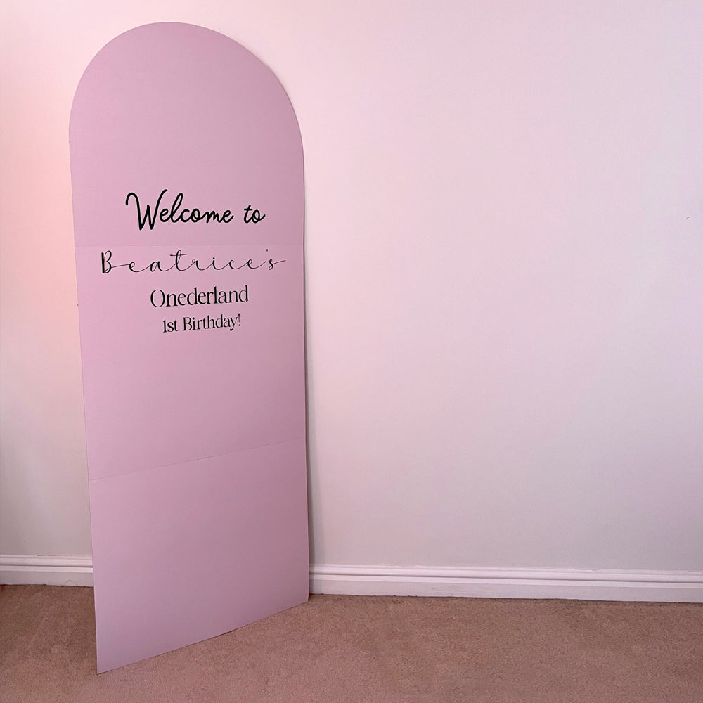 Personalised Blush Pink Sailboard Message Cardboard Cutout Sign - 185cm