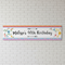 Boho Birthday Banner Full View Brick Wall