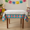 Boho Fiesta Tablecloth on Table with Party Background