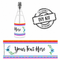 Boho Festival Personalised Mini Champagne Bubbles - Pack of 16