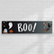 BOO! Halloween Banner on White Brick Wall
