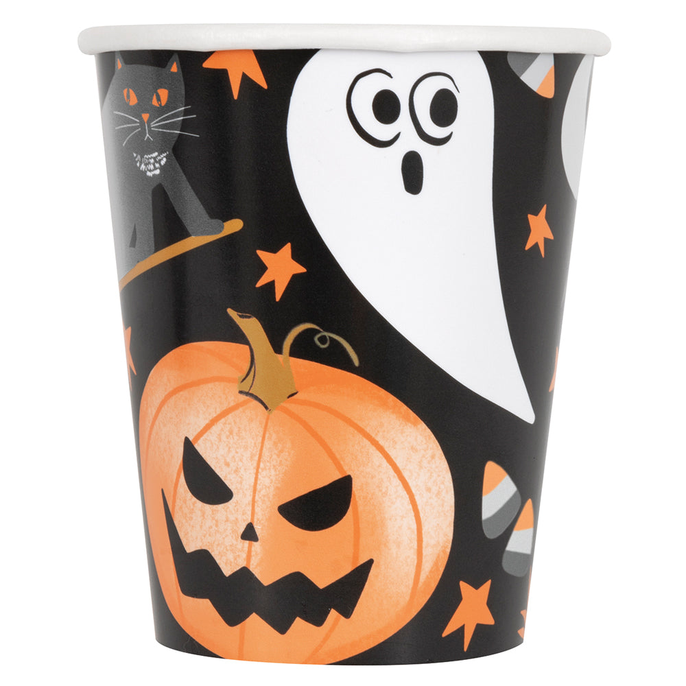 Bats and Boos Halloween Paper Cups - 266ml - Pack of 8