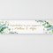 Botanical Foliage Engagement Banner on White Wall