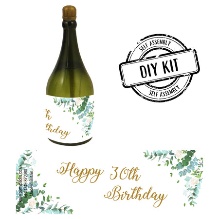 Botanical Personalised Mini Champagne Bubbles - Pack of 16