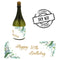 Botanical Personalised Mini Champagne Bubbles - Pack of 16