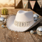 Bride Cowboy Hat Table Wild West Cactus Silver Disco Balls