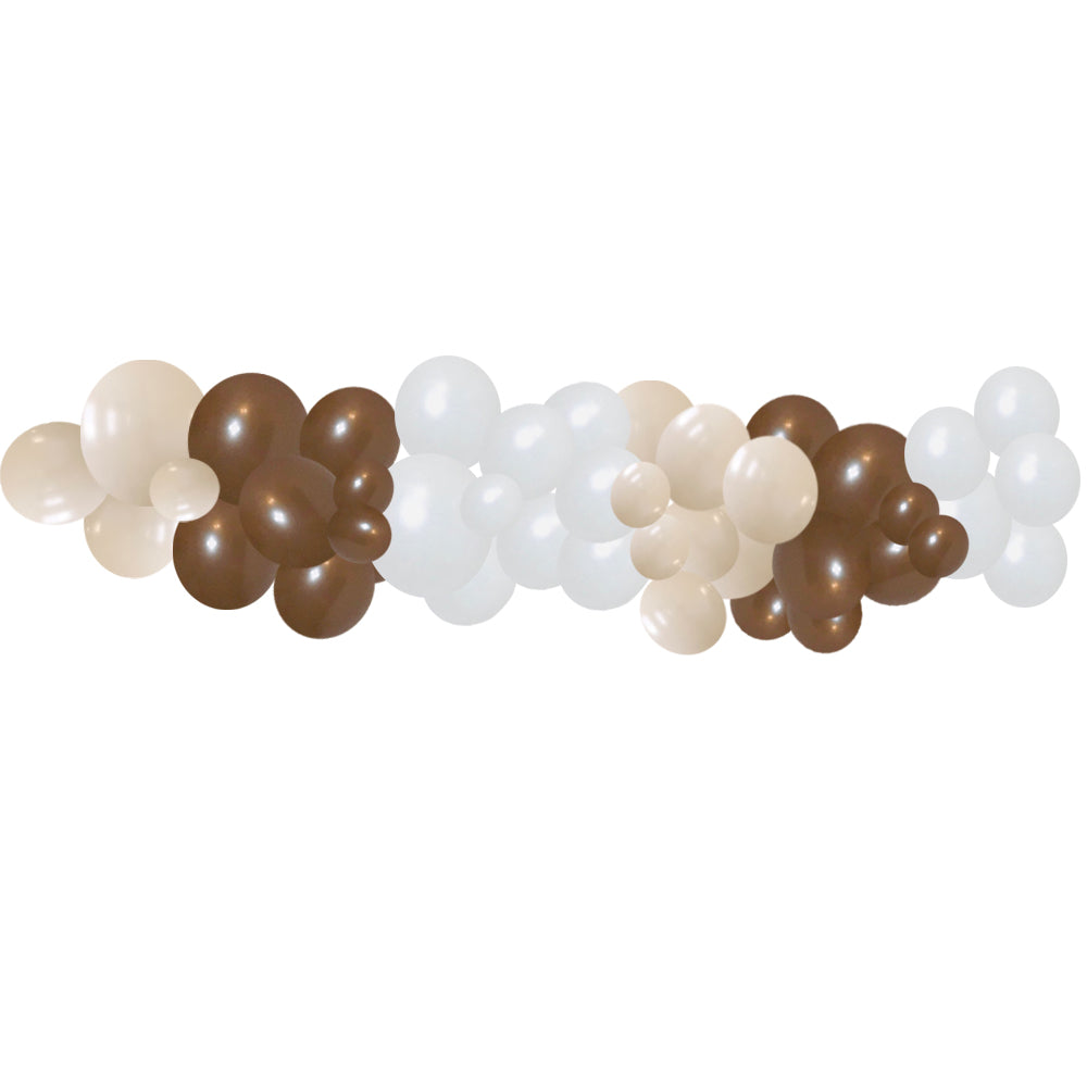 Neutral Brown and Beige Balloon Arch DIY Kit - 2.5m