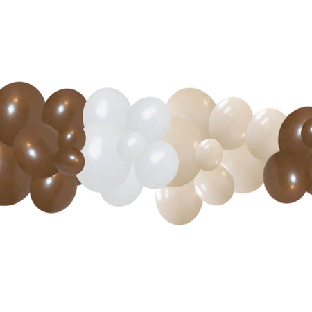 Neutral Brown and Beige Balloon Arch DIY Kit - 2.5m