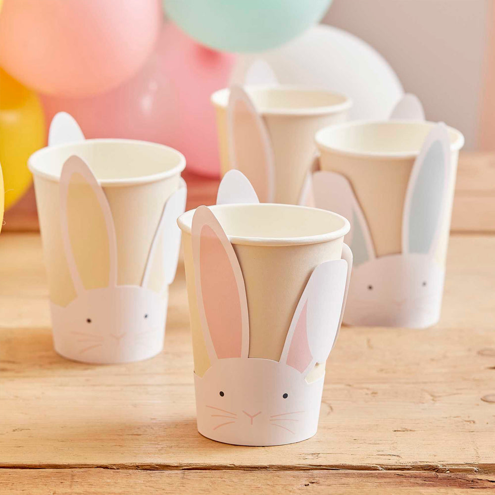 Easter Bunny Paper Cups - Pack of 8