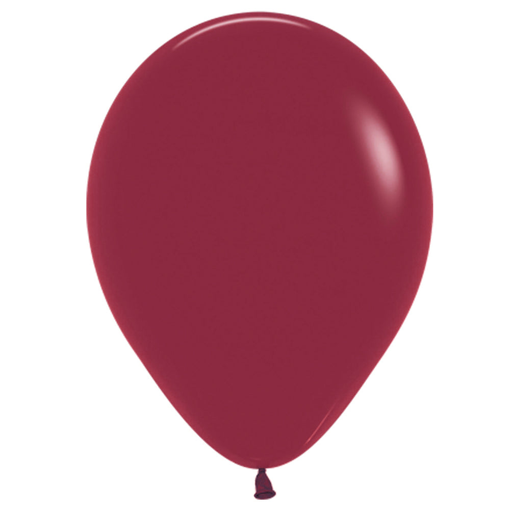 12" Burgundy Latex Balloons - Pack of 20
