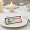 Burns Night place name card standing at a supper table setting