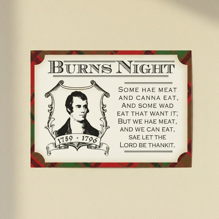 Burns Night poster with the original quote restored