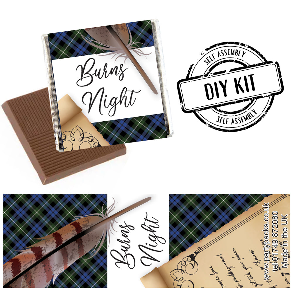 Square Chocolates - Burns Night Scroll - Pack of 16