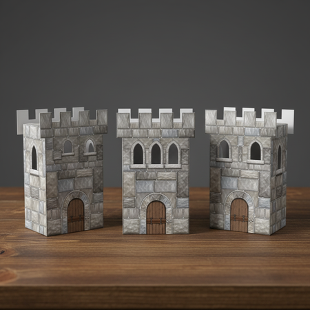 Castle Tower Centrepieces Clean Dark Background
