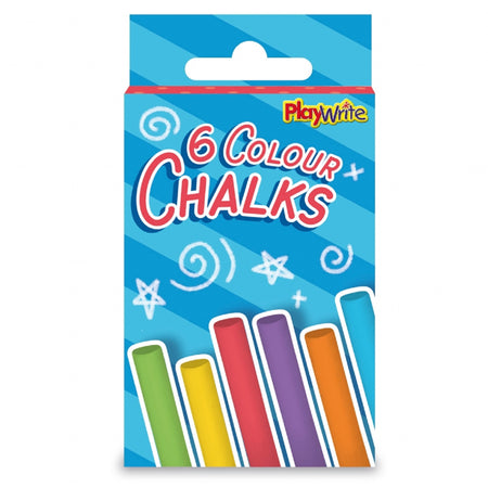 Coloured Chalks - 8cm - Pack of 6