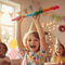 Child Holding Piñata Stick