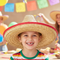 Child Wearing Straw Sombrero Hat