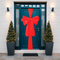 Christmas Door Bow - Modern White Stone House