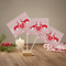 Christmas Scandi Table Flags - Wood Table