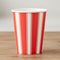 Red and White Striped Cups - Pack of 8 - 266ml