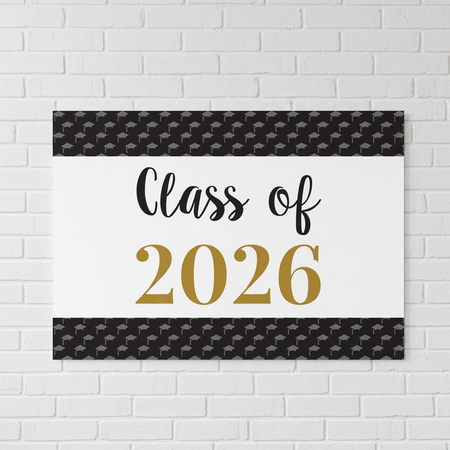 Class of 2026 Poster on White Brick Wall