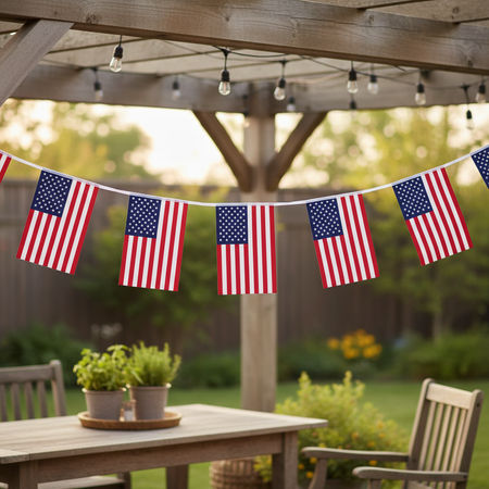 Cloth American Flag Bunting Lifestyle Setting