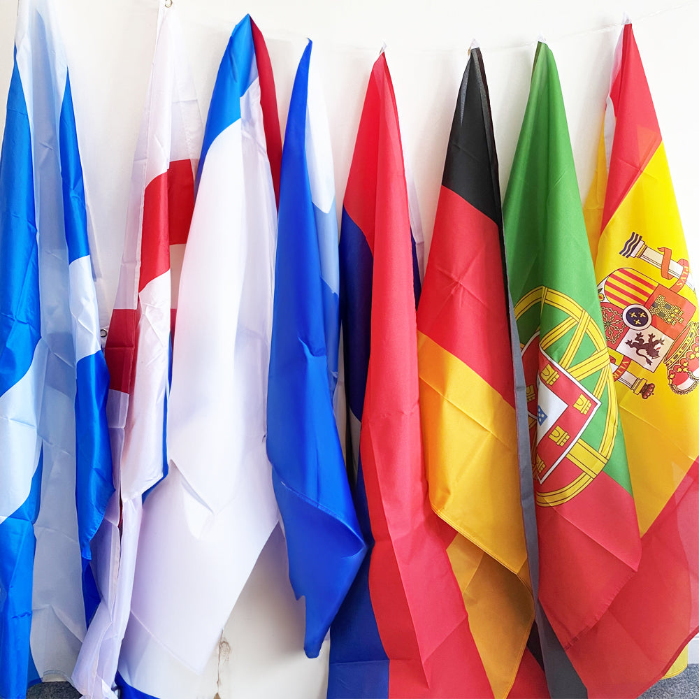 Euro 2024 Football Teams Fabric Flag Pack - 5ft x 3ft - 24 Flags