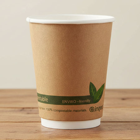 Biodegradable Double Wall Take-Away Coffee Cup - 340ml - Each