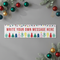 Colourful Christmas banner on a grey wall