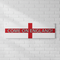 Come On England Paper Banner on White Brick Wall