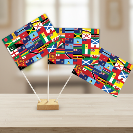 Commonwealth Table Flags with Background