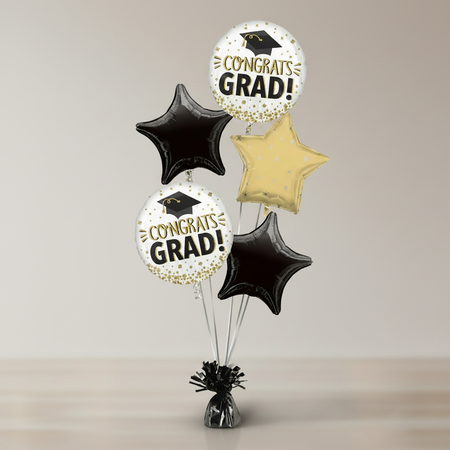 Congrats Grad Balloon Bouquet Plain Background