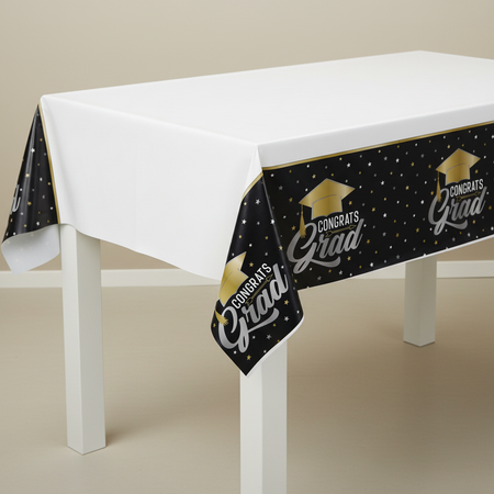 Congrats Grad Tablecloth with Table Legs and Background