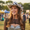 Cow Print Cowboy Hat Being Worn