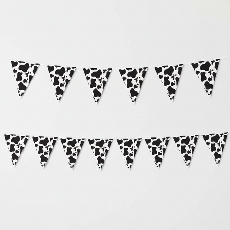 Cow Print Plastic Bunting - 3.66m