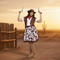 Cowgirl Outfit in Wild West Setting