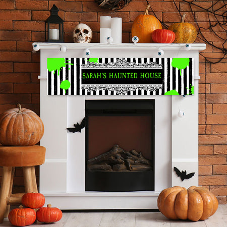 Personalised Crazy Ghost Halloween Paper Banner - 1.2m